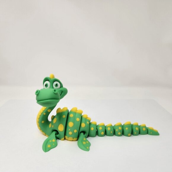 Loch Ness Monster 3D Printed Articulated Flexi Factory Figure 9"x4" (h) - Picture 1 of 6